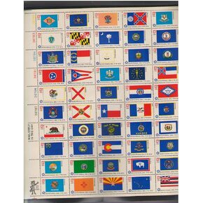 US Bicentennial State Flags Scott 1633-82 13 cent Set of 50 Stamps MNH