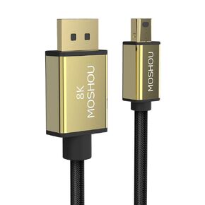 Mini DisplayPort to DisplayPort Cable SIKAI 8K@60HZ / 4K@60Hz / 2K@144Hz Mini DP to DP 1.4 Cable, Thunderbolt 2 to DP Cable, 32.4Gbps G-SYNC HDR 8K DP 1.4 Cable (9 Feet / 3M)