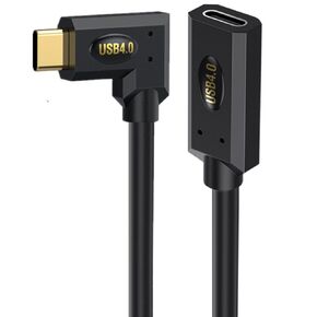 Qaoquda USB4 Cable, 1FT USB 4 (USB Typ C) Male to Female Extension Cord 240W Fast Charging Compatible Thunderbolt 4/3 Cable,Support 40Gbps Data Transfer 8K@60Hz (USB4 Male to Female Straight)