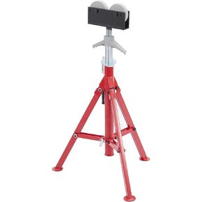 Towallmark Pipe Jack Stand with Roller Head, 28-52 Inch Adjustable Height,1/8"-12" Capacity, 2500LBS Load Capacity,Heavy Duty Carbon Steel Body, Steel Jack Stands Red