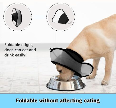 Yeslitop Soft Dog Cone Collar - E Collar for Dogs After Surgery - Dog Cones for Small, Medium, and Large Dogs -Breathable,Stop Licking, Helps Healing (L (Neck:15"-18.5")) in Saudi Arabia