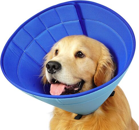 طوق مخروطي للكلاب من باركليس، بديل مخروطي للكلاب قابل للتنفس للتعافي بعد الجراحة، طوق تعافي ناعم لإيقاف اللعق والخدش، مخروط شبكي بديل للعار للكلاب الكبيرة جدًا in Kuwait