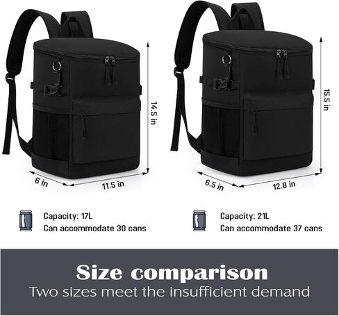 Tuwubi حقيبة ظهر تبريد 30/37 علبة، حقيبة تبريد مضادة للتسرب مع فتاحة زجاجات، حقيبة ظهر ناعمة مقاومة للماء للشاطئ/حقيبة ظهر للغداء للسفر والتخييم والعمل والنزهة in Kuwait