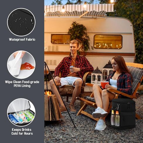 Tuwubi حقيبة ظهر تبريد 30/37 علبة، حقيبة تبريد مضادة للتسرب مع فتاحة زجاجات، حقيبة ظهر ناعمة مقاومة للماء للشاطئ/حقيبة ظهر للغداء للسفر والتخييم والعمل والنزهة in Kuwait