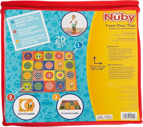 Nuby Foam Floor Tiles, 20 Piece in Saudi Arabia