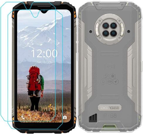 حافظة Ytaland لهاتف DOOGEE S96 Pro، مع 2 × واقي شاشة من الزجاج المقوى. (3 في 1) غطاء هاتف واقٍ من السيليكون الناعم المقاوم للصدمات مصنوع من مادة TPU الشفافة in Kuwait