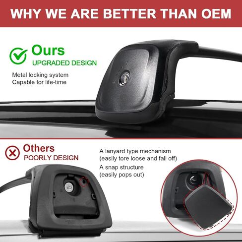 KINGGERI 220 رطل قضبان متقاطعة لسقف السقف تناسب Hyundai Palisade 2019 2020 2021 2022 2023 2024 SE SEL XRT الخط المحدود، شديدة التحمل مضادة للسرقة وقضبان ألومنيوم قابلة للقفل وحقيبة حمل البضائع in Kuwait