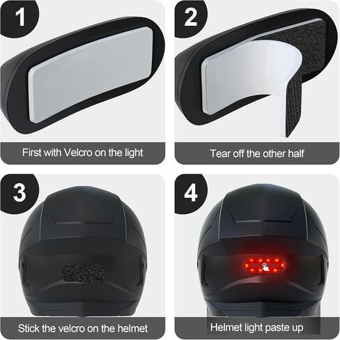 JAGASOL Bike Helmet LED Tail Light, Motorcycle Helmet LED Tail Light, Night Riding Safety Warning Light, Rechargeable Battery & IPX6 Waterproof in Saudi Arabia