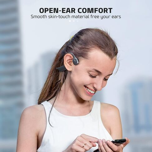 Panadia Bone Conduction Headphones, Open Ear Bluetooth Headphones with Built-in Mic, IPX7 Waterproof Wireless Sport Headset for Gym Running Workout (Dark Blue) in Saudi Arabia