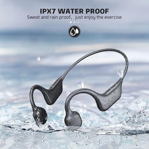 Panadia Bone Conduction Headphones, Open Ear Bluetooth Headphones with Built-in Mic, IPX7 Waterproof Wireless Sport Headset for Gym Running Workout (Dark Blue) in Saudi Arabia