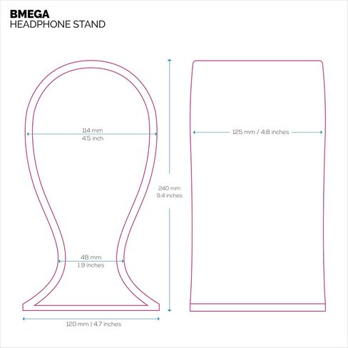BRAINWAVZ The BMEGA Headphone Stand - Suitable for All Headsets (Black) in Saudi Arabia