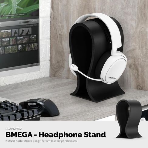 BRAINWAVZ The BMEGA Headphone Stand - Suitable for All Headsets (Black) in Saudi Arabia
