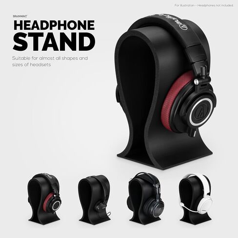 BRAINWAVZ The BMEGA Headphone Stand - Suitable for All Headsets (Black) in Saudi Arabia