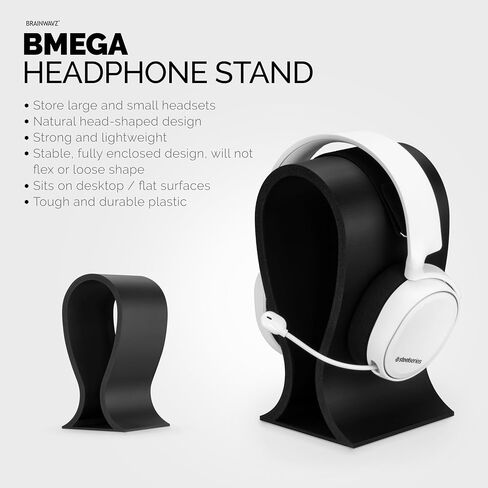 BRAINWAVZ The BMEGA Headphone Stand - Suitable for All Headsets (Black) in Saudi Arabia