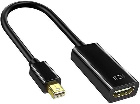 محول Mini DisplayPort إلى HDMI، محول Mini DP إلى HDMI بطول 0.5 قدم (ذكر إلى أنثى) متوافق مع MacBook Air/Pro، Microsoft Surface Pro/Dock، الشاشة، جهاز العرض والمزيد، 1080P، 60 هرتز in Saudi Arabia