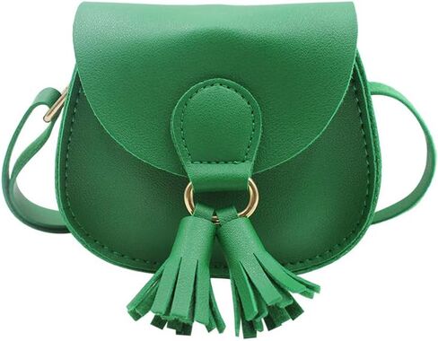 AMPOSSTO Kids Purse for Girls Little Girls Toddler Small Shoulder Wallet Mini Crossbody Bag with Tassel Green in Saudi Arabia