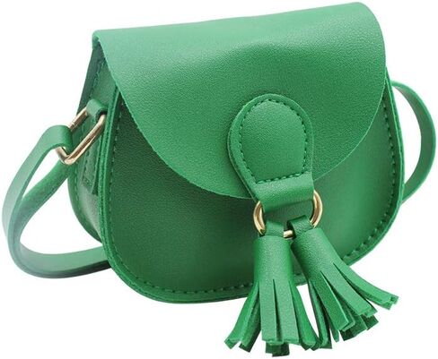 AMPOSSTO Kids Purse for Girls Little Girls Toddler Small Shoulder Wallet Mini Crossbody Bag with Tassel Green in Saudi Arabia