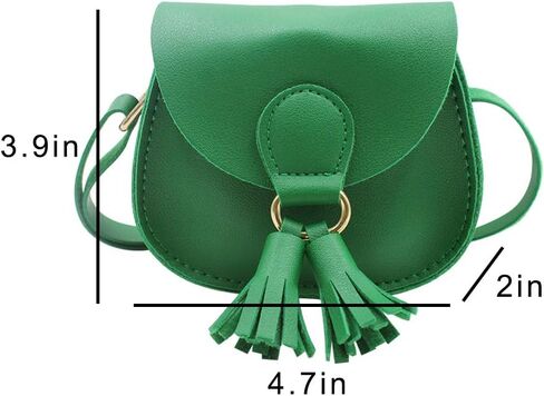 AMPOSSTO Kids Purse for Girls Little Girls Toddler Small Shoulder Wallet Mini Crossbody Bag with Tassel Green in Saudi Arabia
