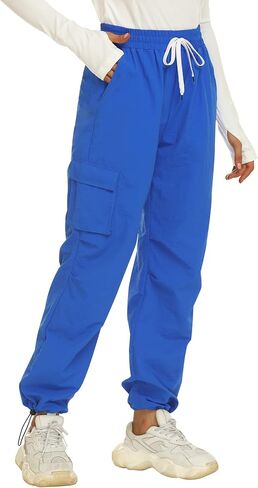 Blooming Jelly Women's Waterproof Hiking Pants Lightweight Rain Pants Quick Dry Cargo Joggers with Pockets in Saudi Arabia