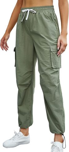 Blooming Jelly Women's Waterproof Hiking Pants Lightweight Rain Pants Quick Dry Cargo Joggers with Pockets in Saudi Arabia