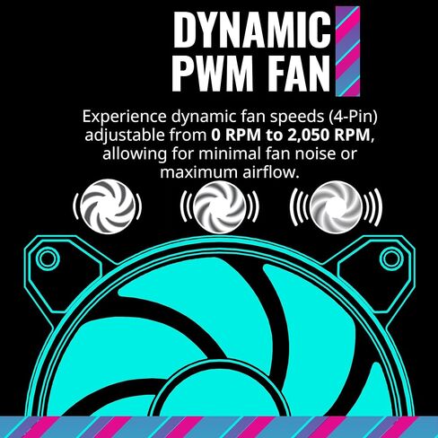 Cooler Master MasterFan MF120 Halo² White 3in1 PC Case|Liquid Cooler|Air Cooler Fan, Dual Loop Gen 2 ARGB LEDs Rings, Dynamic PWM 120mm 2,050 RPM, Air Balance Blades, Hybrid Frame (MFL-B2DW-213P2-R2) in Saudi Arabia