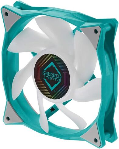 مروحة Iceberg Thermal IceGALE القابلة للتحكم RGB 120 مم PWM بمحمل كروي مزدوج ARGB (3 عبوات) أسود) in Kuwait