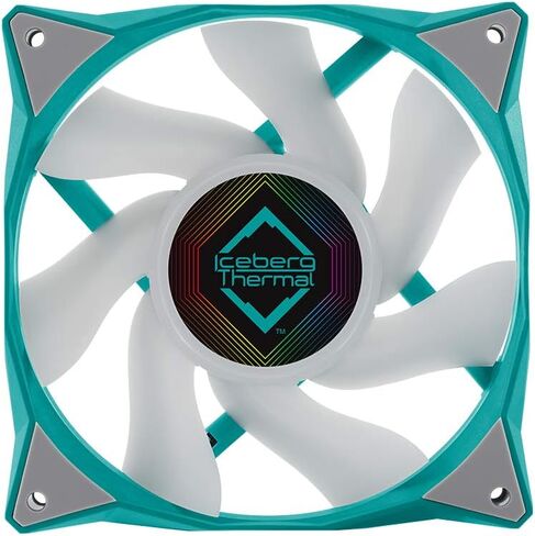 مروحة Iceberg Thermal IceGALE القابلة للتحكم RGB 120 مم PWM بمحمل كروي مزدوج ARGB (3 عبوات) أسود) in Kuwait