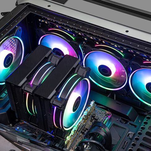 حافظة كمبيوتر Cooler Master MasterFan MF120 Halo² بيضاء 3 في 1 | مبرد سائل | مروحة تبريد هواء، حلقات LED ARGB مزدوجة الحلقة من الجيل الثاني، PWM ديناميكي 120 مم 2,050 دورة في الدقيقة، شفرات توازن الهواء، إطار هجين (MFL-B2DW-213P2-R2) in Kuwait