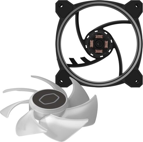 Cooler Master MasterFan MF120 Halo² White 3in1 PC Case|Liquid Cooler|Air Cooler Fan, Dual Loop Gen 2 ARGB LEDs Rings, Dynamic PWM 120mm 2,050 RPM, Air Balance Blades, Hybrid Frame (MFL-B2DW-213P2-R2) in Saudi Arabia