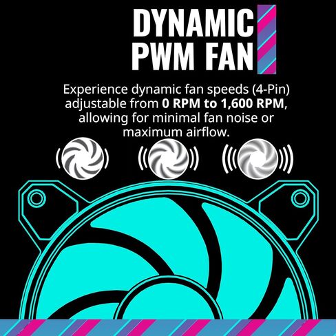Cooler Master MasterFan MF120 Halo² White 3in1 PC Case|Liquid Cooler|Air Cooler Fan, Dual Loop Gen 2 ARGB LEDs Rings, Dynamic PWM 120mm 2,050 RPM, Air Balance Blades, Hybrid Frame (MFL-B2DW-213P2-R2) in Saudi Arabia