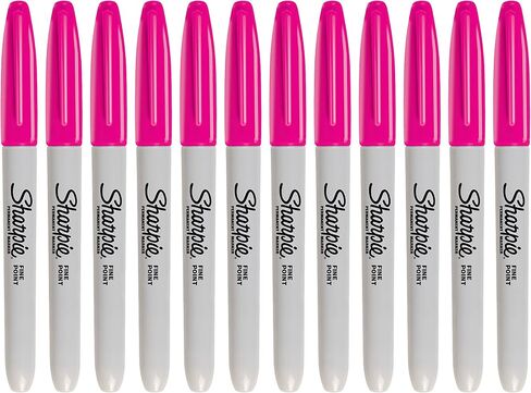 Sharpie Permanent Marker, Fine Point, Magenta, 12 Count (32081) in Saudi Arabia