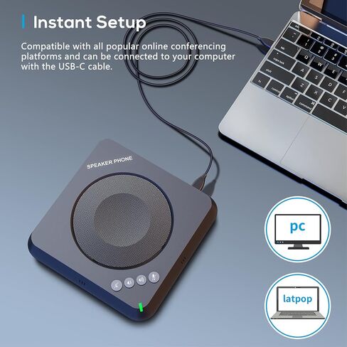AIRHUG USB Speakerphone,Conference Speaker with Microphone, Suitable for 6 People,USB Plug & Play in Kuwait