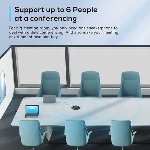 AIRHUG USB Speakerphone,Conference Speaker with Microphone, Suitable for 6 People,USB Plug & Play in Kuwait