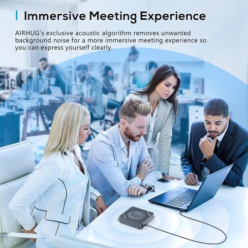 AIRHUG USB Speakerphone,Conference Speaker with Microphone, Suitable for 6 People,USB Plug & Play in Kuwait