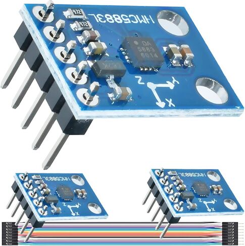 DAOKAI Three-axis Magnetic Sensor GY-273 QMC5883L HMC5883L Triple Axis Compass Magnetometer Sensor Module 3V-5V with Cable for Arduino,Pack of 3 in Saudi Arabia