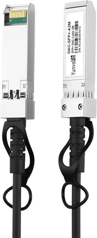 YunvoFib 10G SFP+ إلى SFP+ كابل الألياف الضوئية النشط يتم توصيله مباشرة بالنحاس مع كابل ألياف متعدد الأوضاع لـ Cisco وMikroTik وUbiquiti...إلخ التبديل (DAC 0.5 متر) in Saudi Arabia