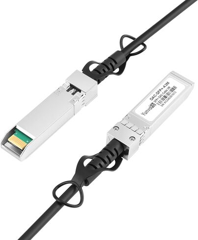 YunvoFib 10G SFP+ إلى SFP+ كابل الألياف الضوئية النشط يتم توصيله مباشرة بالنحاس مع كابل ألياف متعدد الأوضاع لـ Cisco وMikroTik وUbiquiti...إلخ التبديل (DAC 0.5 متر) in Saudi Arabia