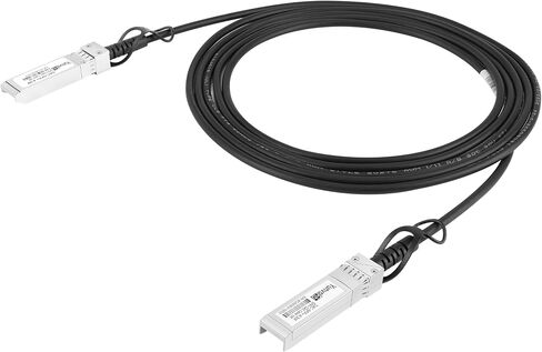 YunvoFib 10G SFP+ إلى SFP+ كابل الألياف الضوئية النشط يتم توصيله مباشرة بالنحاس مع كابل ألياف متعدد الأوضاع لـ Cisco وMikroTik وUbiquiti...إلخ التبديل (DAC 0.5 متر) in Saudi Arabia