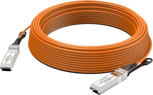 YunvoFib 10G SFP+ إلى SFP+ كابل الألياف الضوئية النشط يتم توصيله مباشرة بالنحاس مع كابل ألياف متعدد الأوضاع لـ Cisco وMikroTik وUbiquiti...إلخ التبديل (DAC 0.5 متر) in Saudi Arabia