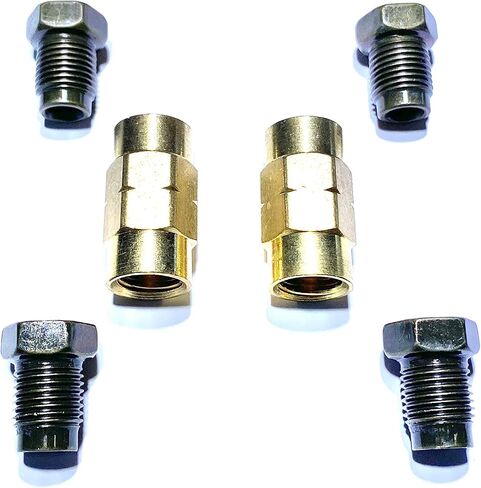 The Stop Shop 3/16 Inch Brake Line Bubble/ISO Flare Fittings and Unions, Metric 10x1mm Threads for 3/16 Inch Tubing (Pack of 6) in Saudi Arabia
