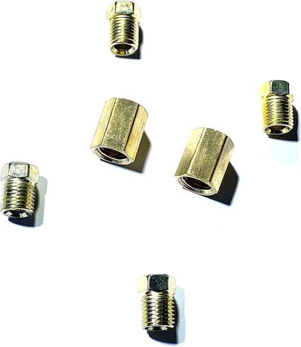 The Stop Shop 3/16 Inch Brake Line Bubble/ISO Flare Fittings and Unions, Metric 10x1mm Threads for 3/16 Inch Tubing (Pack of 6) in Saudi Arabia