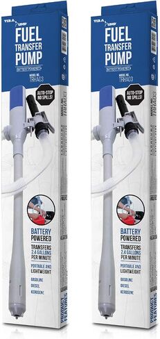 2PK - TERA PUMP TRHA03 BATTERY POWERED WATER, DIESEL, GAS TRANSFER PUMP WITH AUTO-STOP SYSTEM (LEAK PROTECTION) & BUZZER, 2 AA BATTERIES (NOT INCLUDED) in Saudi Arabia
