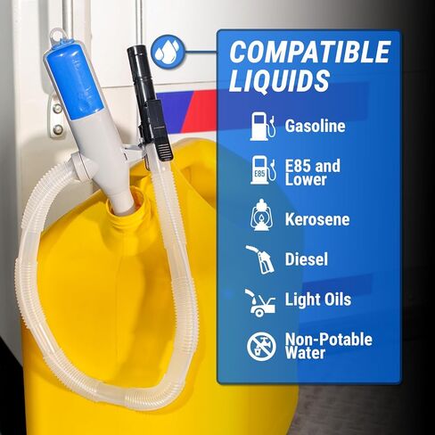 2PK - TERA PUMP TRHA03 BATTERY POWERED WATER, DIESEL, GAS TRANSFER PUMP WITH AUTO-STOP SYSTEM (LEAK PROTECTION) & BUZZER, 2 AA BATTERIES (NOT INCLUDED) in Saudi Arabia