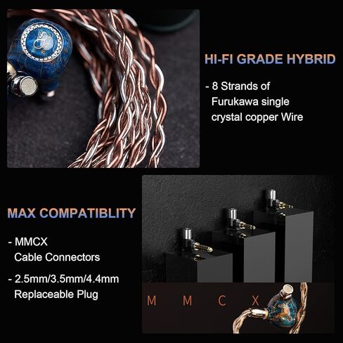 سماعات رأس SHANLING MG600 Dynamic Driver سماعات أذن سلكية عالية الدقة داخل الأذن HiFi، تجويف خشب القيقب مع قابس قابل للتغيير 2.5 مم/3.5 مم/4.4 مم، MMCX، IEMs بدون فقدان للهاتف/المشغل/الكمبيوتر الشخصي/الكمبيوتر اللوحي in Kuwait