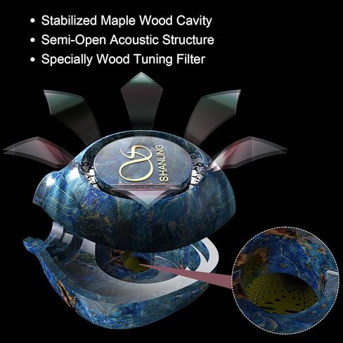 سماعات رأس SHANLING MG600 Dynamic Driver سماعات أذن سلكية عالية الدقة داخل الأذن HiFi، تجويف خشب القيقب مع قابس قابل للتغيير 2.5 مم/3.5 مم/4.4 مم، MMCX، IEMs بدون فقدان للهاتف/المشغل/الكمبيوتر الشخصي/الكمبيوتر اللوحي in Kuwait
