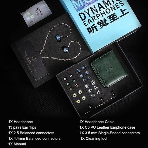 سماعات رأس SHANLING MG600 Dynamic Driver سماعات أذن سلكية عالية الدقة داخل الأذن HiFi، تجويف خشب القيقب مع قابس قابل للتغيير 2.5 مم/3.5 مم/4.4 مم، MMCX، IEMs بدون فقدان للهاتف/المشغل/الكمبيوتر الشخصي/الكمبيوتر اللوحي in Kuwait