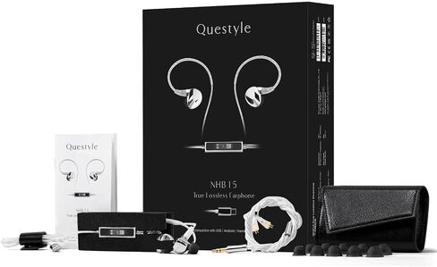 Questyle NHB15 USB C Earphones in-Ear Earbuds with DAC True Lossless Wired Headphones with Type C Connector 192kHz Hi-Res Music IEM HiFi Stereo Audiophile Ear Buds with 3.5mm Jack in Kuwait