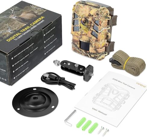 VANBAR Trail Camera 20MP 1080P Game Camera 120°Wide-Angle Motion Latest Sensor View 0.2s Trigger time IP66 Waterproof Hunting Cam Free 32G Micro SD Card in Saudi Arabia