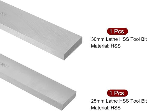 لقمة أدوات مخرطة uxcell HSS مقاس 8 مم × 25 مم × 200 مم و8 مم × 30 مم × 200 مم، مخرطة مربعة لأدوات الدوران، مطحنة قطع مستطيلة من الفولاذ عالية السرعة فارغة in Saudi Arabia