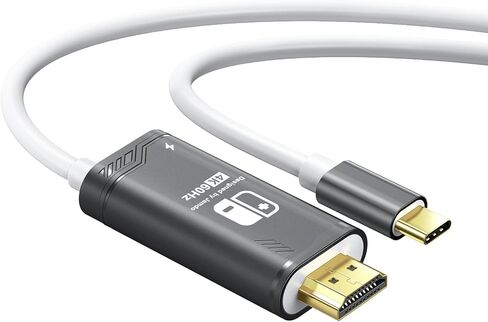 JINGDU USB C to HDMI Cable Compatible with Nintendo Switch 2017/OLED, USB-C HDMI Cable Replaces the Original Switch Dock for TV Screen Mirroring, 4K30Hz, Blue in Kuwait